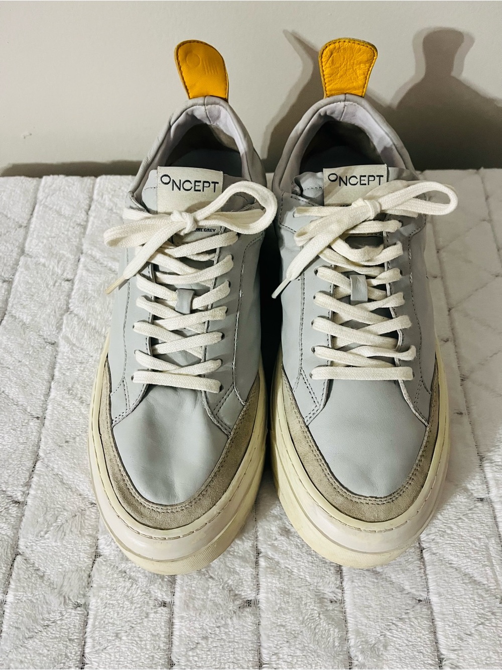 Oncept Women's London Sneaker in Moonstone Grey Size 7.5 Leather Shoes